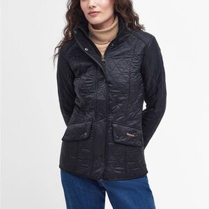 LIKE NEW Barbour Women's Black Cavalry Polar Quilt Jacket